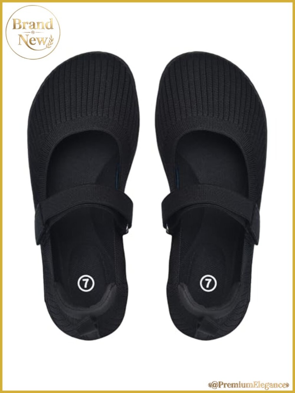 Wide Toe Box Mary Jane Shoes Knit Ballet Flats Women Breathable Machine Washable